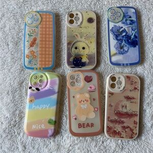 Iphone 12pro Cute Patterned Phone Case Set